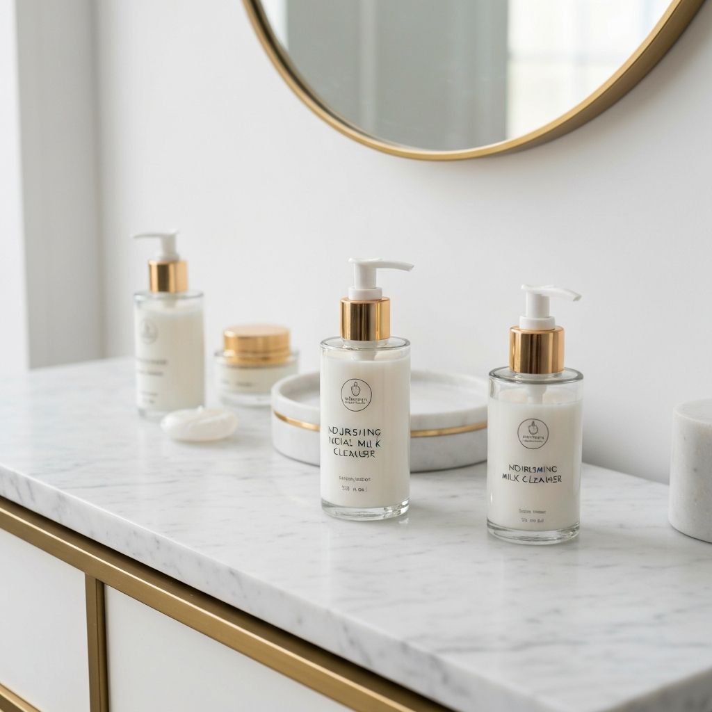 Latte detergente nutriente in confezione premium