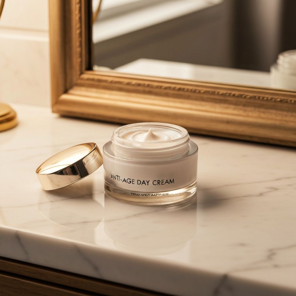 Crema giorno vellutata in vasetto di vetro lusso